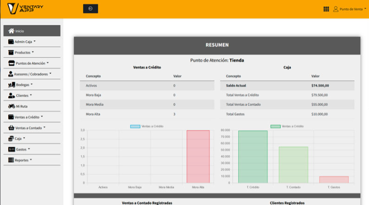 Dashboard VentaryApp